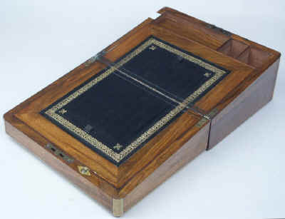 Victorian Figured Walnut Writing Box Circa 1870. wbwalnbrsm02.jpg (71217 bytes)