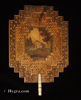 Ref:140fs: Antique straw-work Face Screen. C1800. more details
