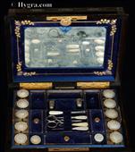 Fully Fitted Coromandel Sewing Box by Parkins and Gotto Circa 1860
