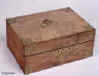 JB191: Burr chestnut veneered box with gilded brass mounts and liftout tray. circa 1860 Enlarge Picture