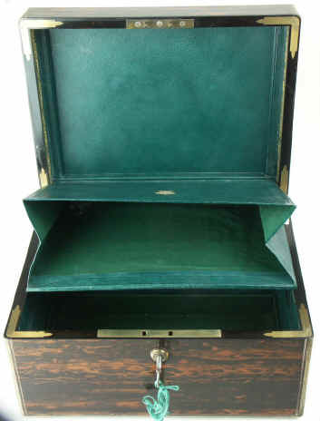 A fine Antique brass edgedCoromandel box Circa 1860.  Enlarge Picture
