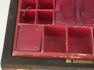 Tunbridge ware box in birds eye maple with parquetry  in native and exotic woods, circa 1835. Enlarge Picture