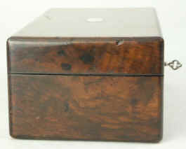 Figured walnut box  with finely fitted jewellery tray Circa 1850. Enlarge Picture