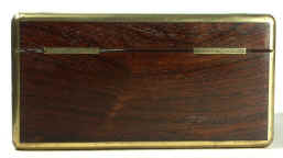 A Very High Quality Brass bound   Rosewood  Man's Dressing Box circa 1839 with silver and with a lower  drawer: Enlarge Picture Enlarge Picture