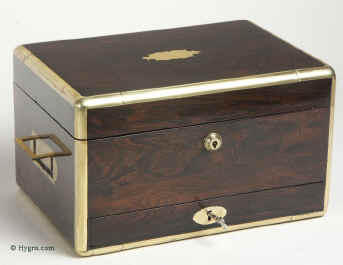 A fine Antique brass edgedRosewood box Circa 1850.  Enlarge Picture