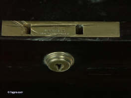 A coromandel ebony box with brass edging with a drawer and tray fited for jewelry circa 1860. Enlarge Picture