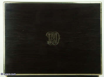 A coromandel ebony box with brass edging with a drawer and tray fited for jewelry circa 1860. Enlarge Picture