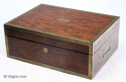 JB444: Impressive brass edged box in mahogany circa 1820. Enlarge Picture