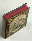 A painted Fully fitted Papier mch Sewing box Circa 1835. Enlarge Picture