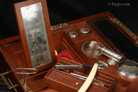 A Captains Box with  secret drawers and compartments  and accessories for dressing Circa 1800 Enlarge Picture