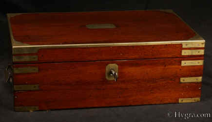 A Captains Box with secret drawers and compartments and accessories for dressing Circa 1800 Enlarge Picture