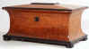 Amboyna Veneered Tea Chest, Circa 1845.