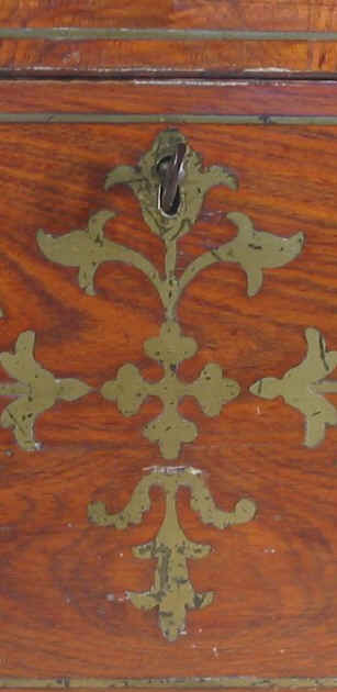 Octagonal Regency Kingwood Tea Chest with Brass inlay Circa 1810.