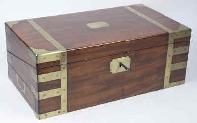 A Campaign Box with elaborate secret drawers and compartments Circa 1800 wbagsec03.jpg (51221 bytes)