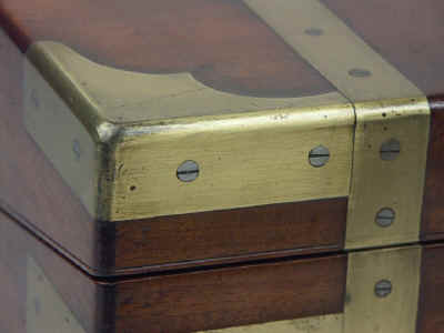 A Campaign Box with elaborate secret drawers and compartments Circa 1800 wbagsec04.jpg (59269 bytes)