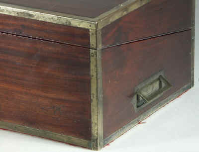 A  Particularly High Quality Regency Brass Edged mahogany Writing box Circa 1810