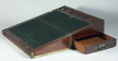 A  Particularly High Quality Regency Brass Edged mahogany Writing box Circa 1810