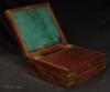 A mahogany triple opening brass bound box of quality workmanship in original condition.   Circa 1800.  