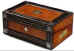 Amboina Early Victorian Writing Box/ Lap Desk Gadrooned with Ebony circa 1840